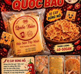 Bánh Tráng Muối Sặc Nhuyễn QUỐC BẢO – Đậm Vị Tây Ninh, Cay Ngon Khó Cưỡng