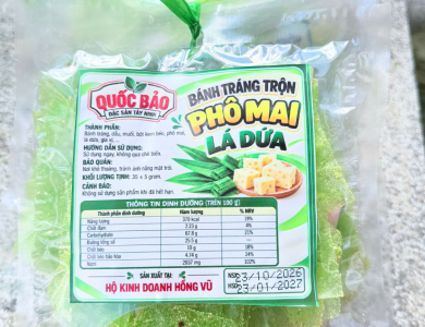 Bánh Tráng trộn Phô Mai Lá Dứa 