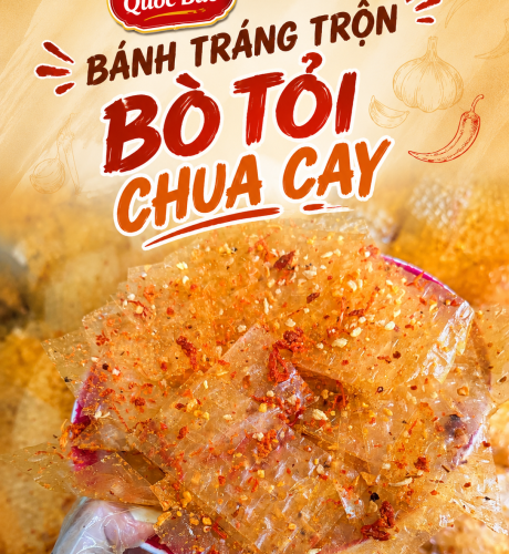 Bánh tráng trộn Bò Tỏi Chua Chay Quốc Bảo