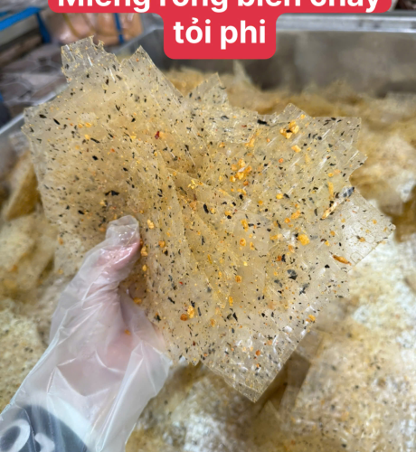 Bánh tráng trộn rong biển cháy tỏi hành phi