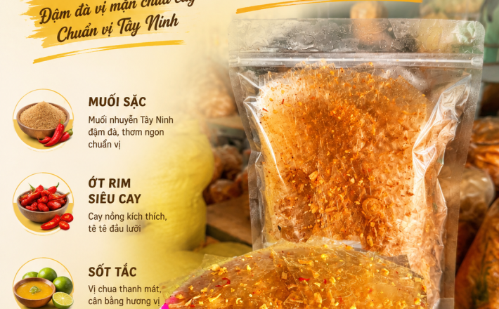 BÁNH TRÁNG TRỘN MUỐI SẶC CHUA CAY QUỐC BẢO