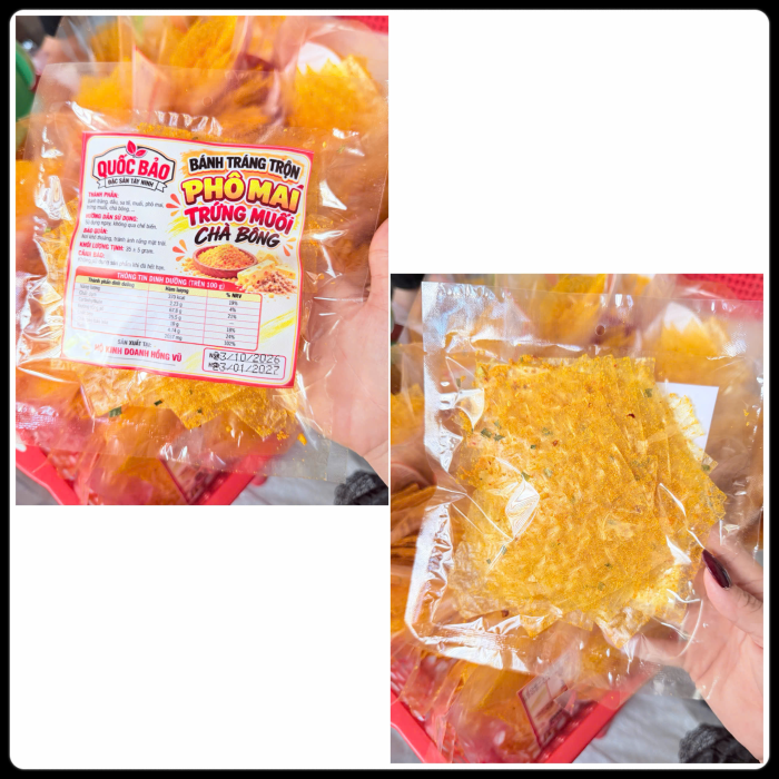 Bánh Tráng trộn Phô Mai Trứng Muối Chà Bông